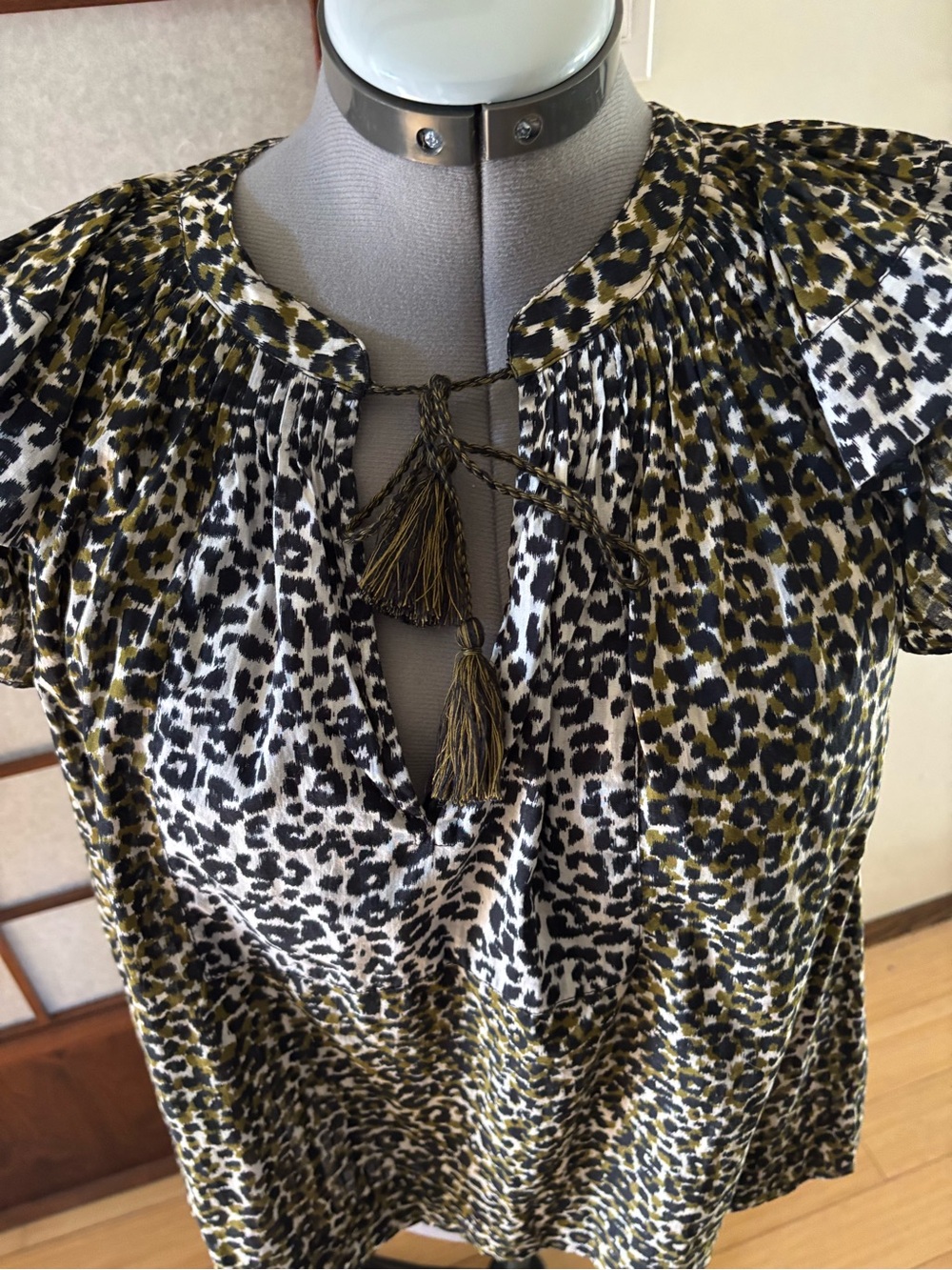 EUC Ulla Johnson Elmy Blouse in Army US 12
